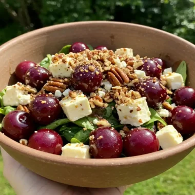 Roasted Cherry Salad with mixed greens and feta cheese