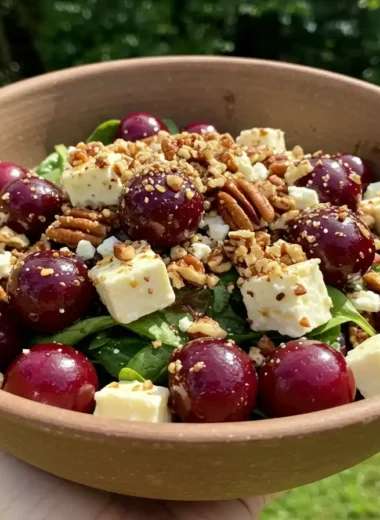 Roasted Cherry Salad with mixed greens and feta cheese