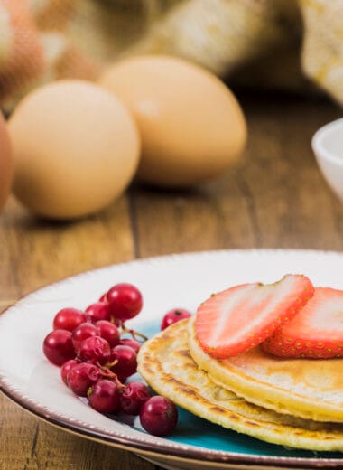 breakfast with pancakes strawberries Bin Recipes