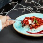 vegetables tomato sauce with rice 140725 4320 Bin Recipes
