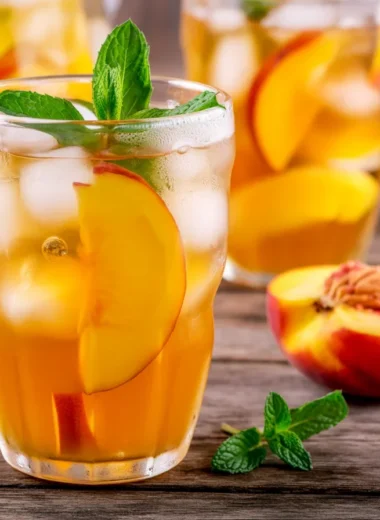 Assorted beverages for blood sugar balancing, including water, tea, and coffee.