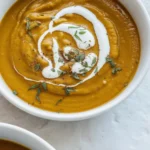 Delicious low-calorie soup for weight loss with vegetables and high protein.
