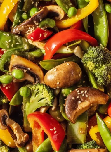 Colorful vegetable stir fry for weight loss recipe featuring fresh ingredients.