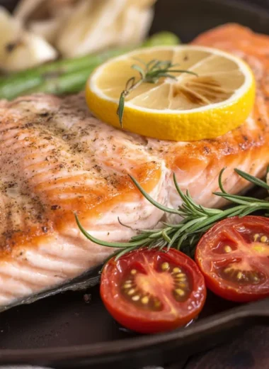 Plate of high protein foods for weight loss including fish, nuts, and legumes.